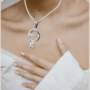 Srebrny Naszyjnik StickPerson 40cm+3 regulacja