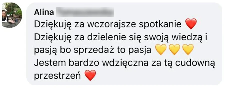 Opinia o szkoleniu Renaty Tupek-Sienickiej