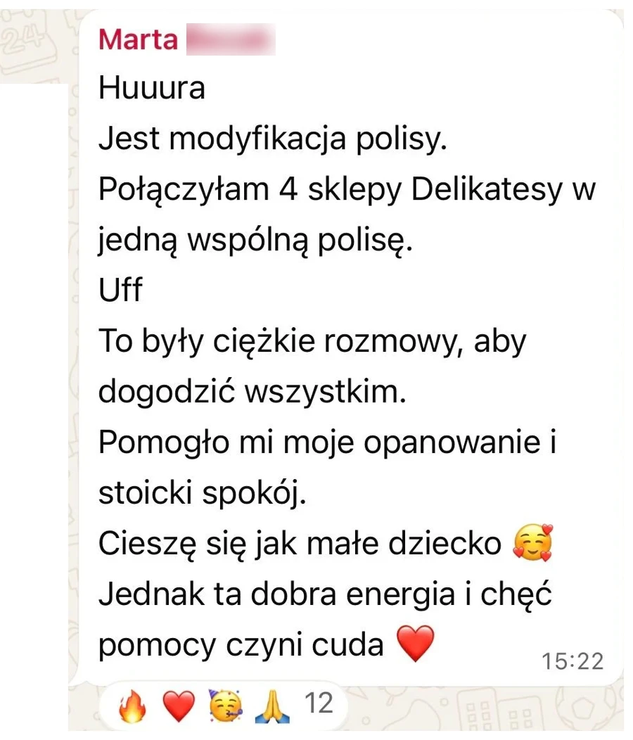 Opinia o szkoleniu Renaty Tupek-Sienickiej